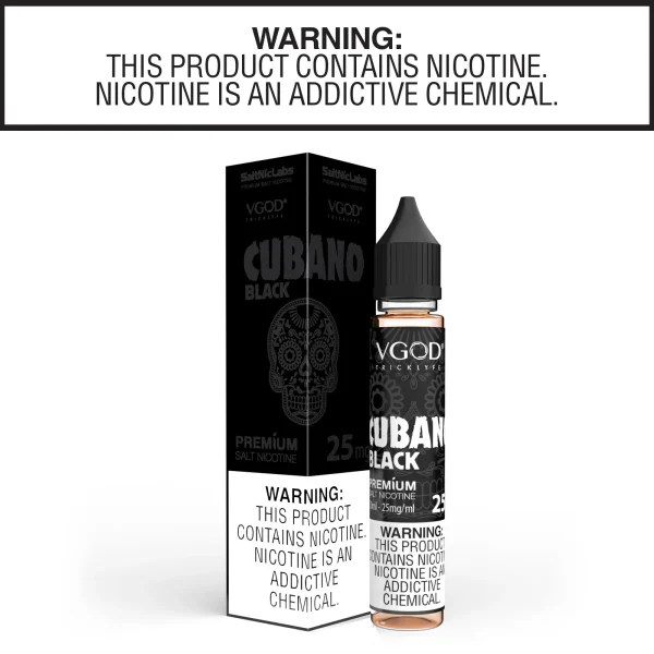 Cubano Black By Vgod Nic Salt Collection 30ml