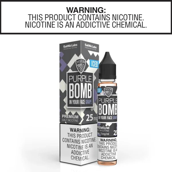 Iced Purple Bomb By Vgod Salt Nic Collection 30ml
