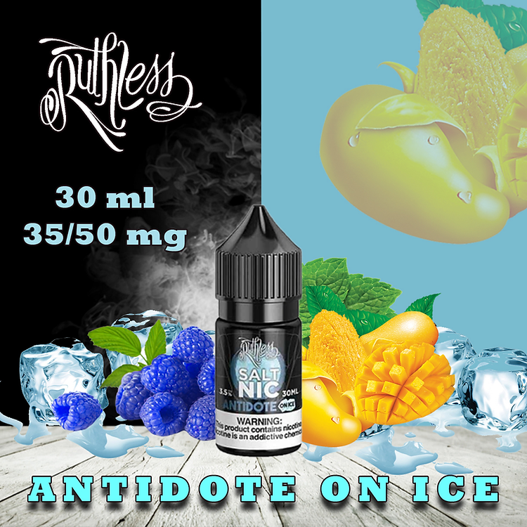 Ruthless Nic Salt Antidote On Ice 30ml Ruthless Nic Salt Antidote On Ice 30ml