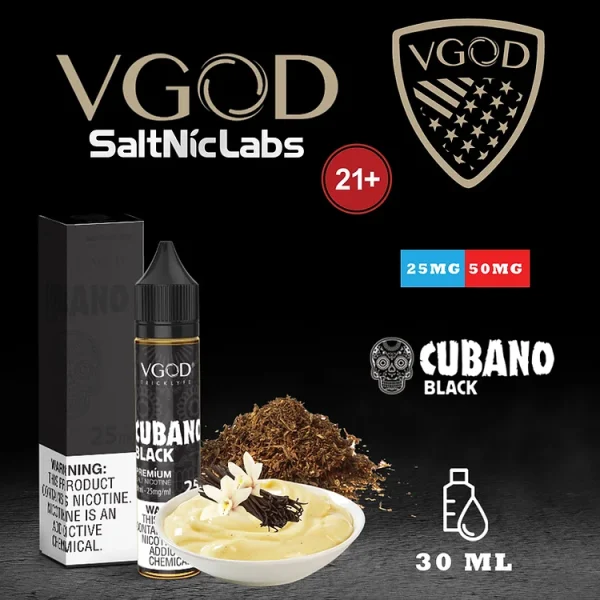 Vgod Cubano Black Sald Nic 30 Ml