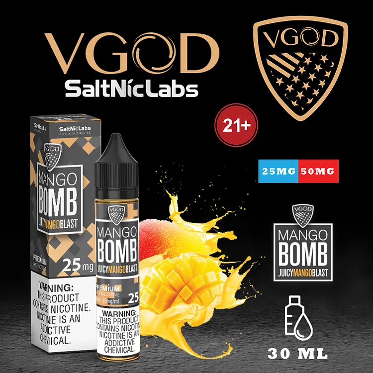 Vgod Mango Bomb Saltnic 30 Ml Vgod Mango Bomb Saltnic 30 Ml