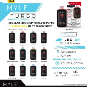 MYLE Turbo 20000 Puffs Disposable Dubai